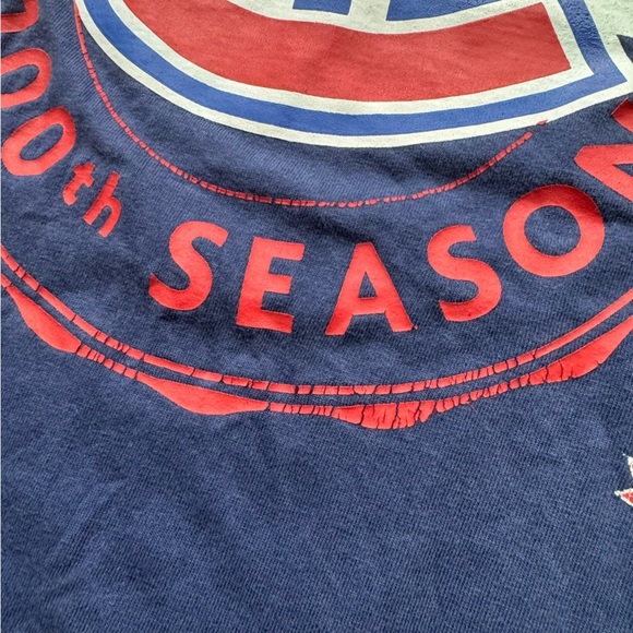 MONTREAL CANADIENS Blue 100th Season T-Shirt 2008-2009 - L - Picture 6 of 8